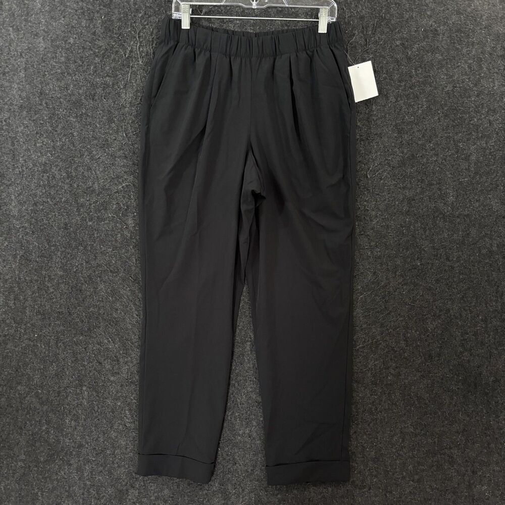Varley Alana Slim Tapered Cuff Jogger Pants Women's Small Black Woven Stretch
